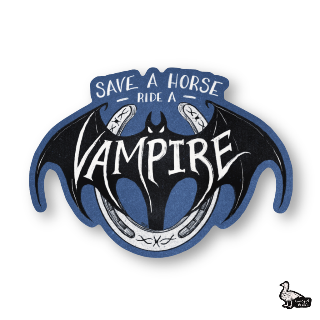 Save a Horse Ride a Vampire Sticker