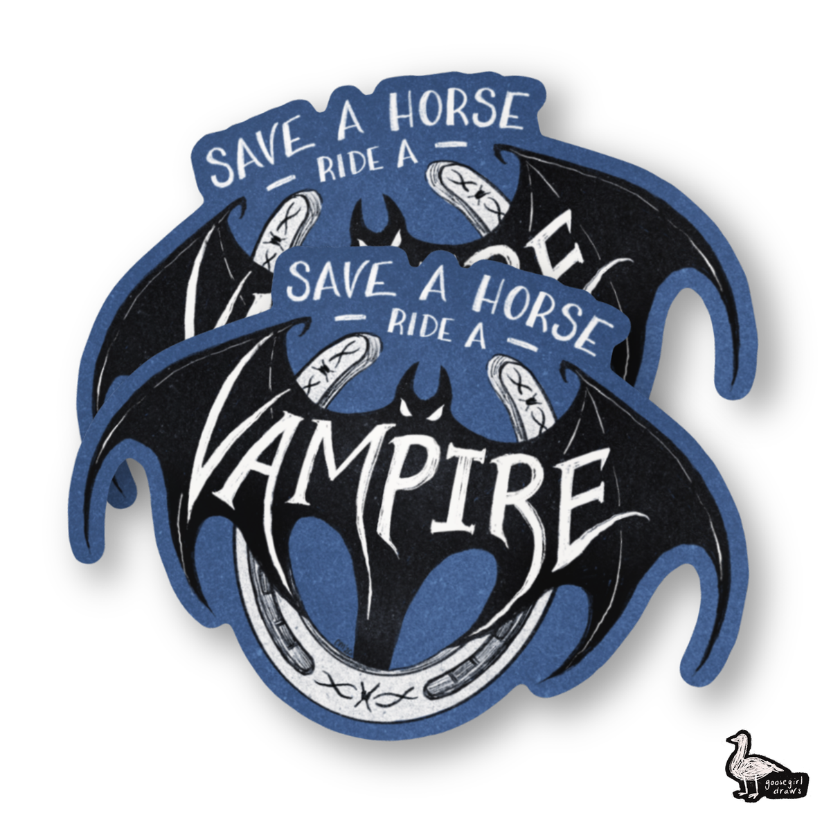 Save a Horse Ride a Vampire Sticker