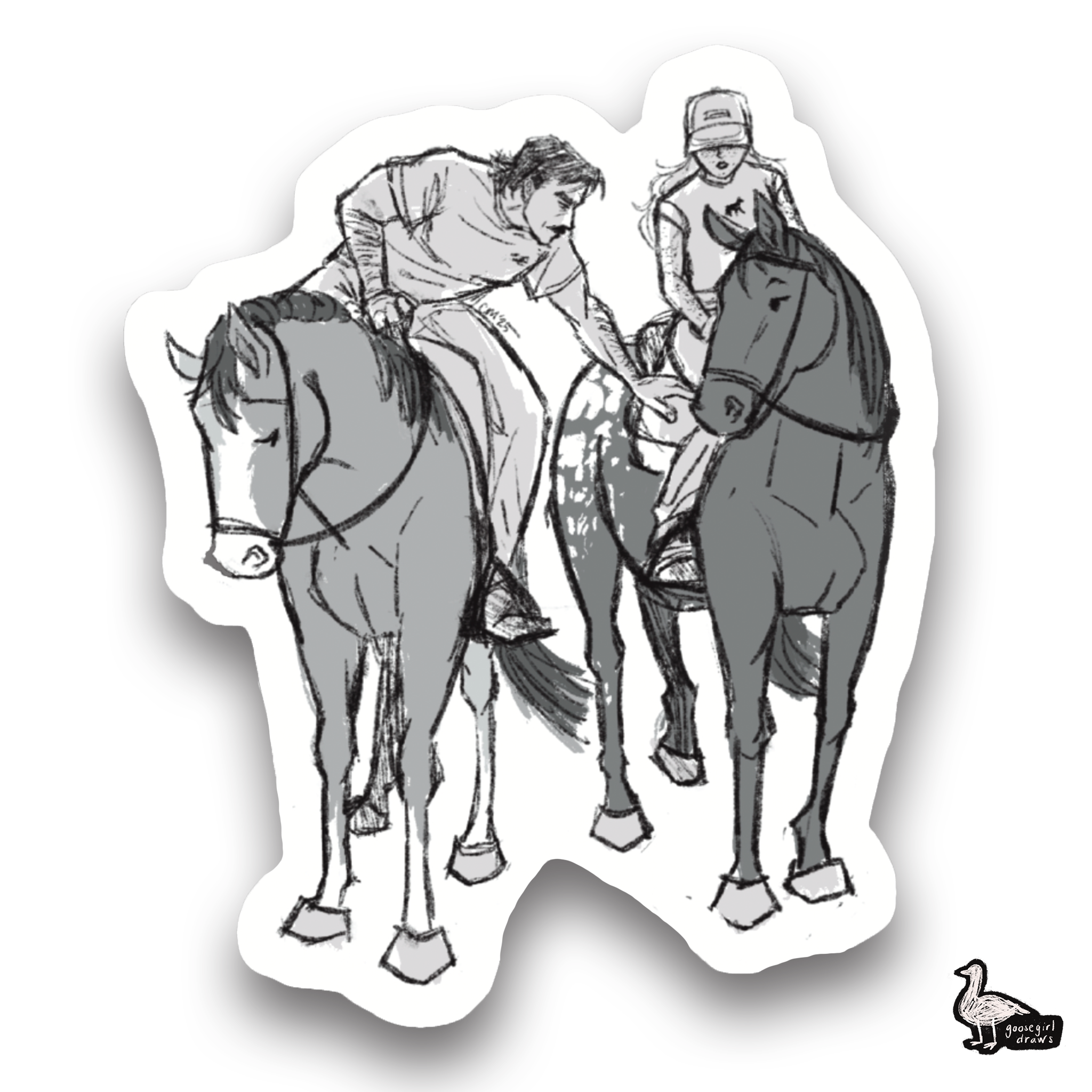 Horsin' Around Sticker