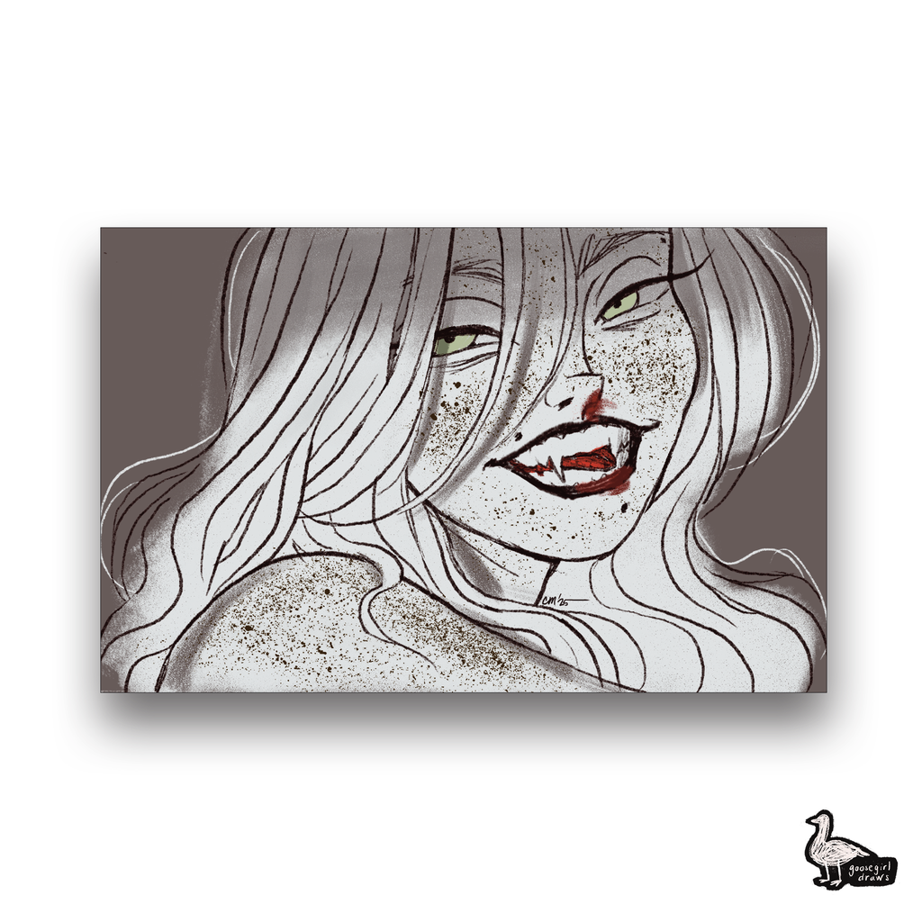 Fangs Out Sticker
